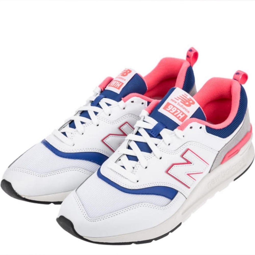 New Balance White and Pink Athletic Shoes